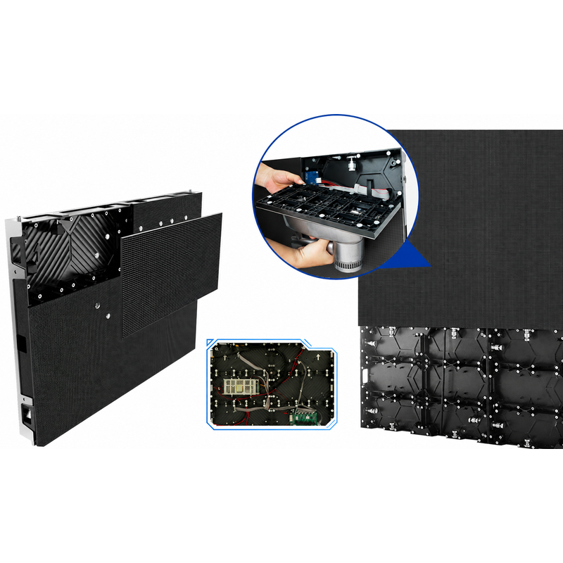 100% front service led display