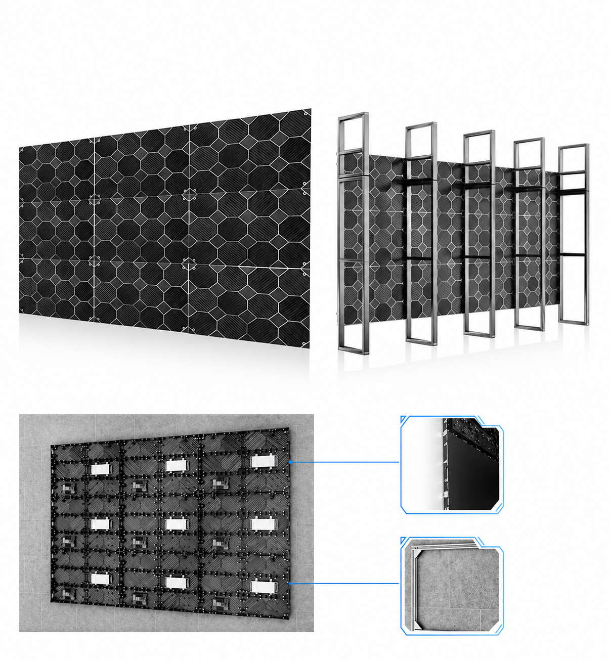 mounted on the wall display screen