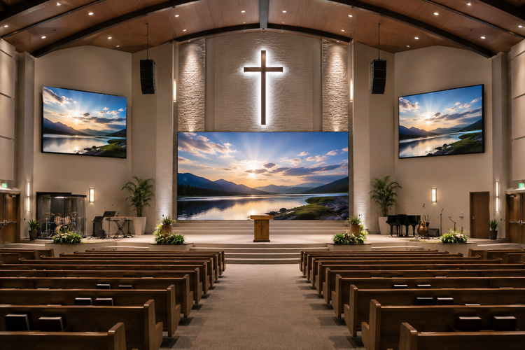 led display for church